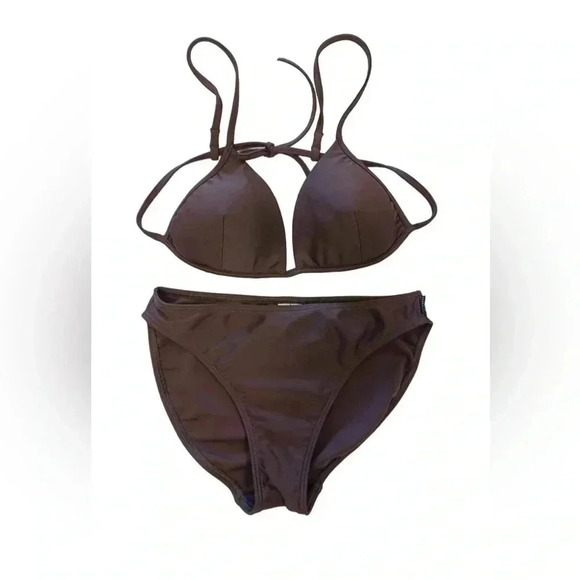 Seafolly Australia 2 Piece Brown Bikini  Size 10 - Picture 6 of 12